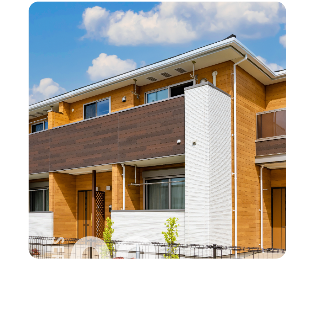プラスハウジングのアパート建築